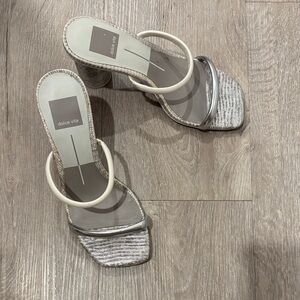 Dolce Vita Women's Silver and white Heels size 6 worn once
